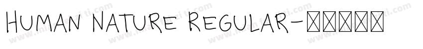 Human Nature Regular字体转换